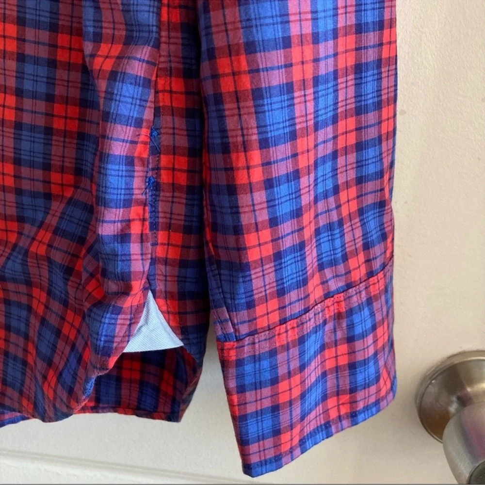 J. Crew Red and Blue Plaid Button-Down Shirt